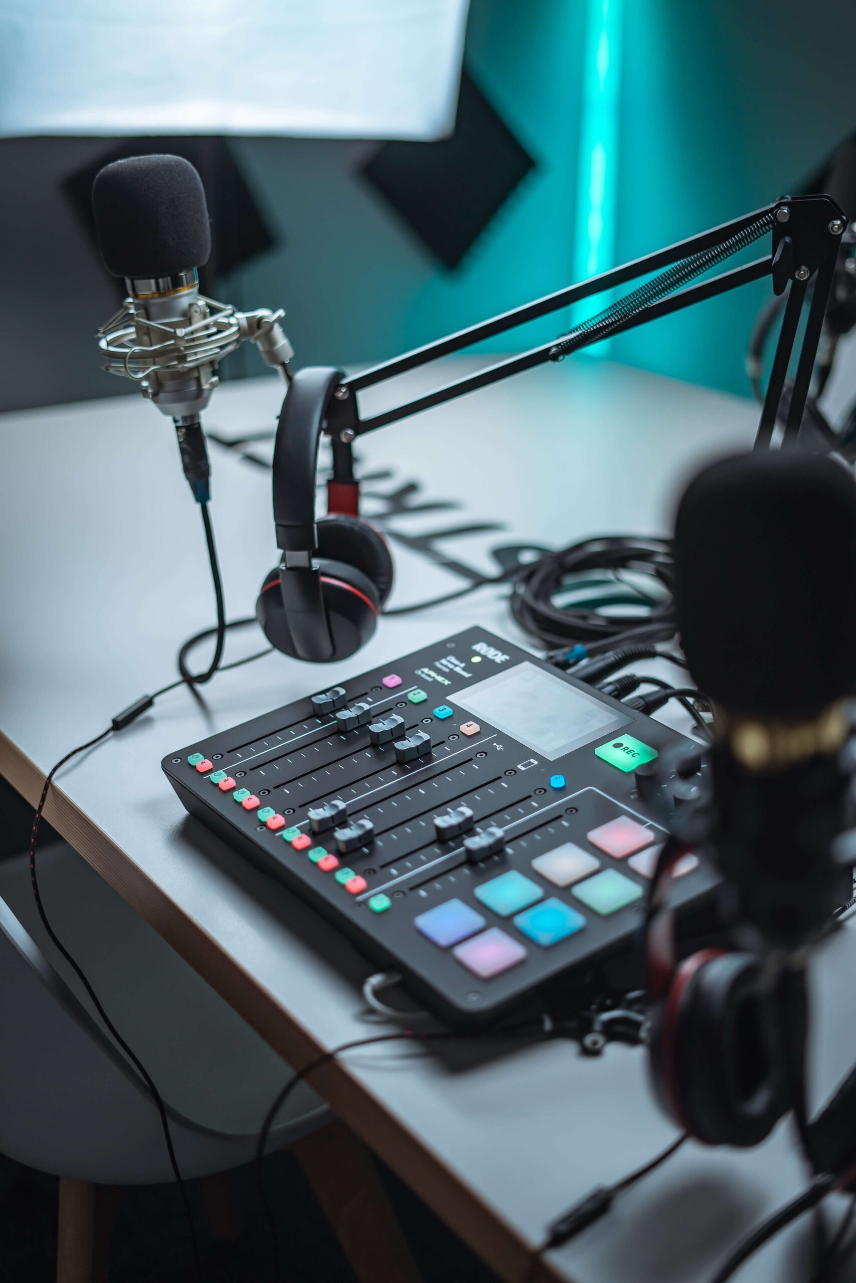 Equipo para crear un podcast